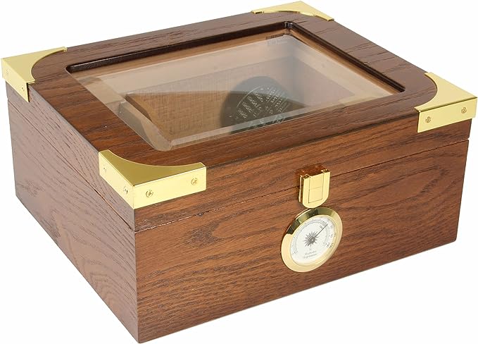 Desktop Humidor Capri Elegant Tempered Glasstop