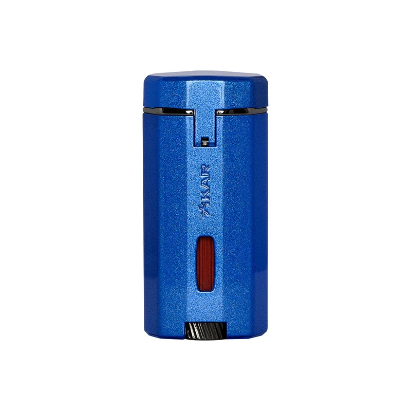 Xikar Meridian Triple Soft Flame Cigar Lighter, Powerful, Elegant, Blue